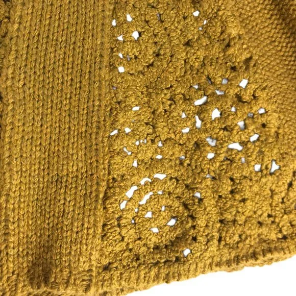 ANTHROPOLOGIE Angel of the North Turtleneck Cowl Neck Sweater Olive Green Brown.